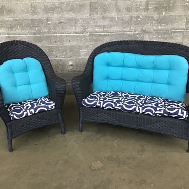 Wicker Chair & Loveseat (Seattle)