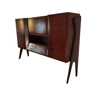 Rosewood Highboard by Vittoria Dassi for La Permanente Mobili Cantù | Midcentury Modern | Italian Vintage | 1950s | Style of Ico Parisi 