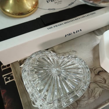 Vintage Glass Heart Catch All Dish