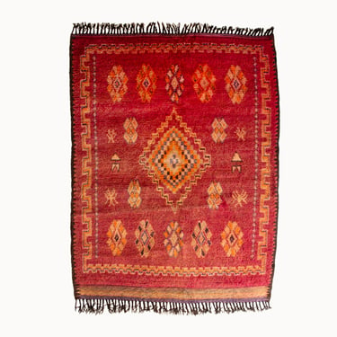 Vintage Moroccan Rug | 5'7&quot; x 7'6&quot;