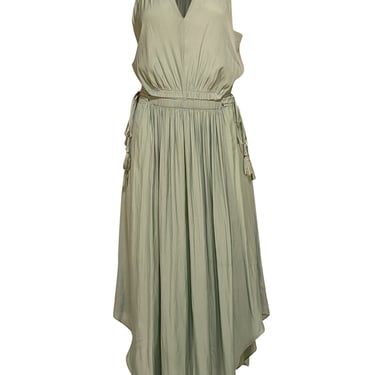 Ramy Brook - Green Sleeveless Tie Waist V-Neckline Dress Sz M