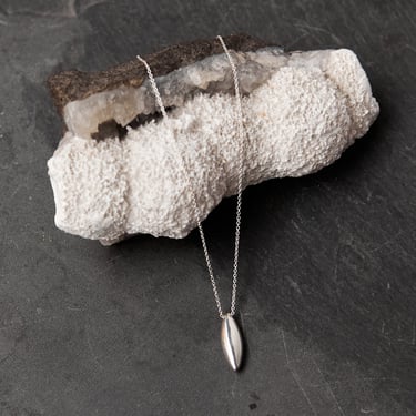 Another Feather Small Ore Drop Necklace, Silver