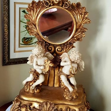 Hollywood Regency Vintage Cherubs Handmade Vanity Mirror *Longmeadow Ma Pickup