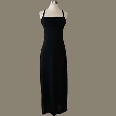 Vintage Black Maxi Evening Dress by All That Jazz, X-small, Formal 