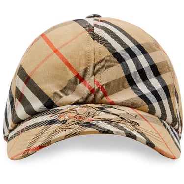 Burberry Men Check Baseball Cap