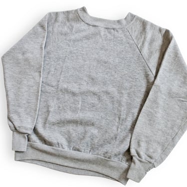 grey raglan sweatshirt / blank sweatshirt / 1980s heather grey raglan crew neck soft sweatshirt Medium 