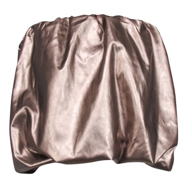 4SI3NNA - Rose Gold Faux Leather Tube Top Sz XL