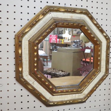 Vintage Antique style octagonal gilt mirror