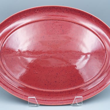 Denby Harlequin Oval Serving Platter | Vintage British Stoneware Serveware | 1990s Dinnerware 