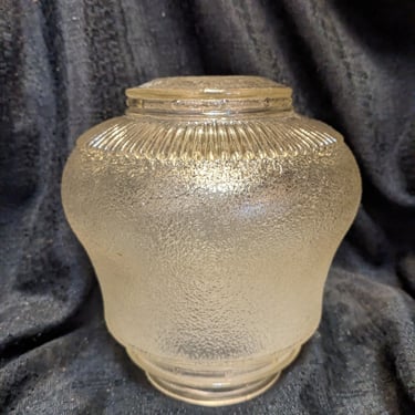 Vintage MCM Beehive Style Glass Shade 6 x 6.5 x 6
