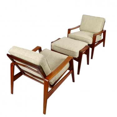 Arne Wahl Iversen Lounge Chair Set
