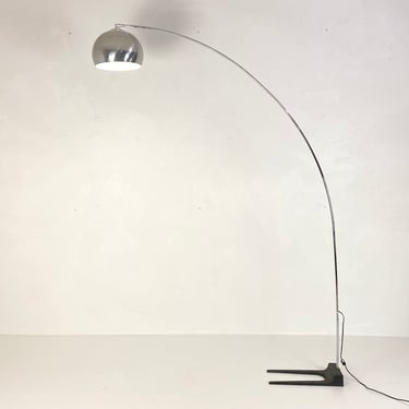 Italian Chrome Arc Lamp, Circa 1970s  - *Please ask for a shipping quote before you buy. 