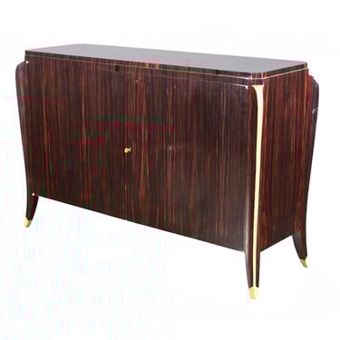 Art Deco Macassar 2-Door Cabinet, in the manner of Emile Jacques Ruhlmann
