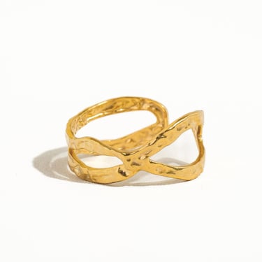 Lucca Gold Adjustable Non-Tarnish Stack Ring