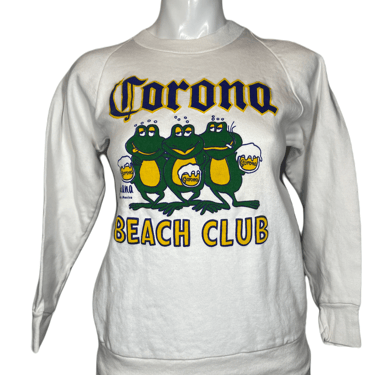 1980's Corona Beach Club Frog Sweatshirt Size S