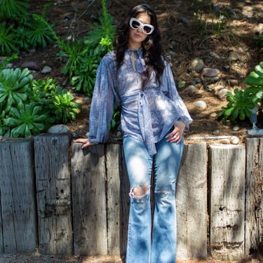Clara Bishop Sleeve Blouse in Paisley Dawn 