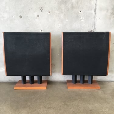 Pair of Dahlquist Speakers with Stands