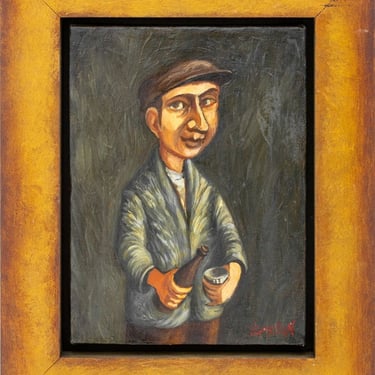 Igor Gorban &quot;Russian Worker&quot; Oil on Canvas