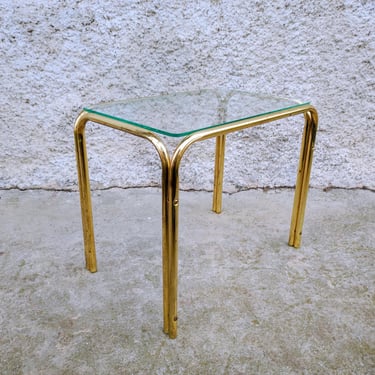 Vintage Coffee Table/ Golden Metal Coffee Table/ Modern Golden Coffee Table/ Mid Century Table/ Retro Glass Table/ Retro Home Decor/ 80s 