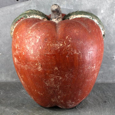 Big Apple Decoration | Vintage Clay Apple | Vintage Giant Apple for Your Autumn Decor 