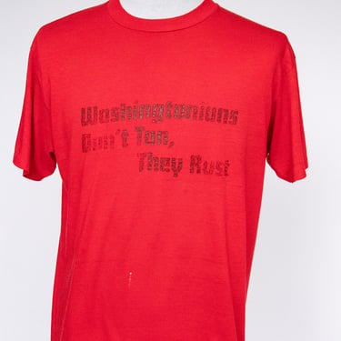 1990s Tee T-shirt Novelty WA Rust L 