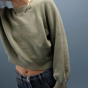 James Street Co. Erin Raglan Sweater - Seafoam