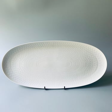 Vintage Rosenthal Continental Romance Pattern White Porcelain Narrow Serving Tray Platter 