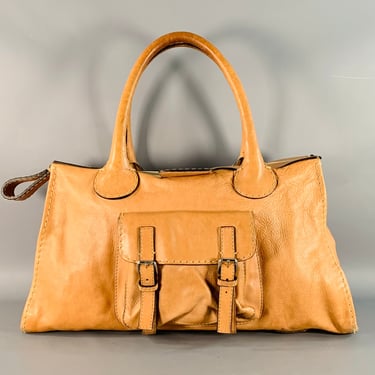 CHLOE Beige Leather Top Handles Zip Handbag
