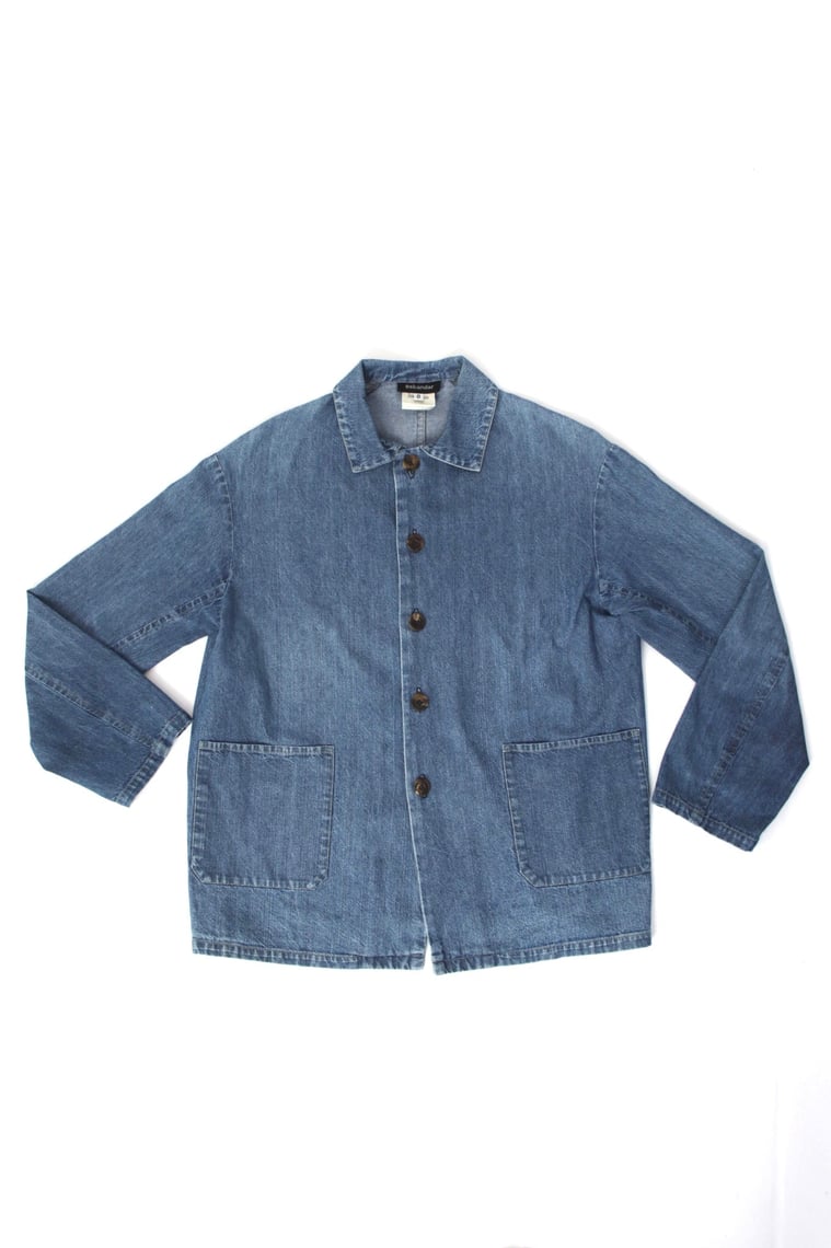Haut Tunique à Capuche Eskandar - Jean Foncé, Taille 0, Occasion
