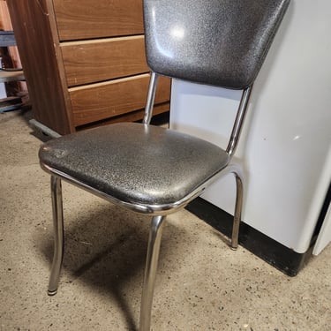 Silver Diner Chair 15" x 33" x 21"