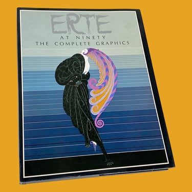 Vintage Erte At Ninety The Complete Graphics Book Retro 1980s Art Deco + Hardback + Graphic Art + Nude Women + Portraits + Coffee Table Book 