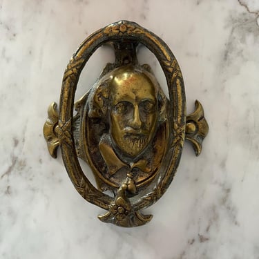 Brass Shakespeare Door Knocker, C1960 