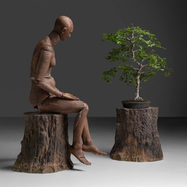 Life-Size Artist Mannequin / Faux Bois Garden Stumps