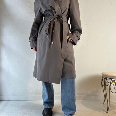 80s ‘Sears’ Gray Trench Coat / Large 
