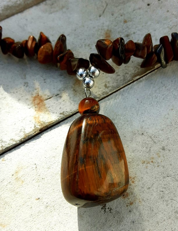 Tiger Eye Pendant Necklace