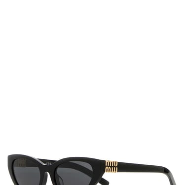 Miu Miu Women Black Acetate Miu Miu Logo Sunglasses