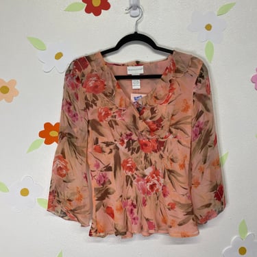 Silk floral blouse