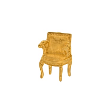 Karl Lagerfeld Vintage Mini Golden Louis XVI Arm Chair Tack Pin