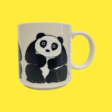 Vintage Panda Mug Retro 1980s Taylor and NG + Dooda + White and Black + Ceramic + Coffee or Tea + Animal Kitchen + Drinking + Made in Japan 