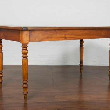 19th Century Country French Provincial Walnut Farmhouse Dining Table 