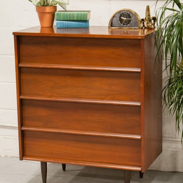 Highboy Sleek 4 Drawer Vintage Dresser