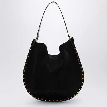 Isabel Marant Oskan Soft Black Suede Hobo Bag Women