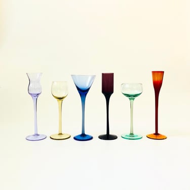 Colorful Glass Cordials - Set of 6 