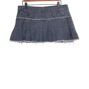 Y2K Pleated Micro Mini Skirt