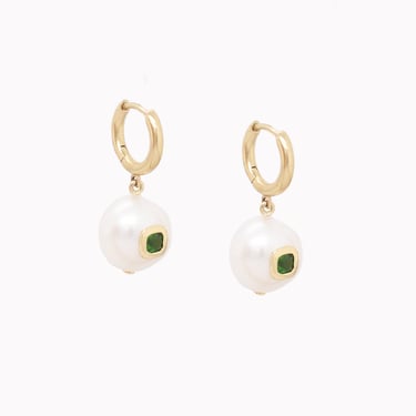 Eddie Diopside & Pearl Earrings
