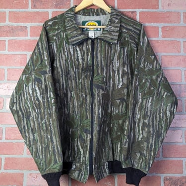 Vintage 80s 90s Made in USA Cabela's Realtree Camo ORIGINAL Full Zip Camo Jacket - Large 