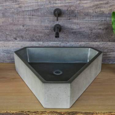 Concrete Sink - Triangular Vessel, Triangle 