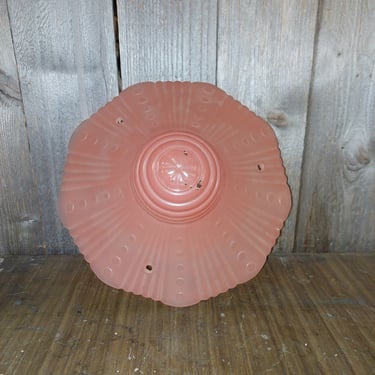 Vintage Salmon Colored Glass Shade