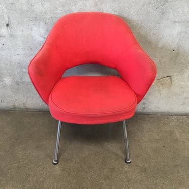 Vintage Knoll Saarineen Red Executive Armchair