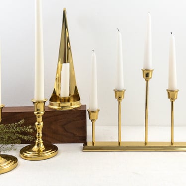 PartyLite Lacquered Solid Brass Candlestick Holders, You Choose 